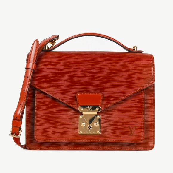 Louis Vuitton Monceau 28 Brown Epi Leather Convertible Satchel - Picture 1 of 12